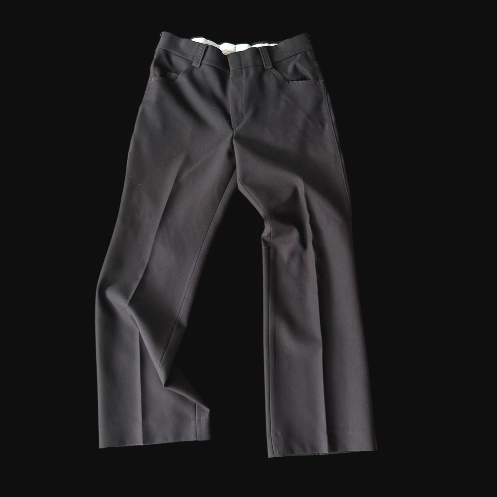 Vintage JCPenney‎ MW Brown Straight Leg Work Trousers Pants 30x29